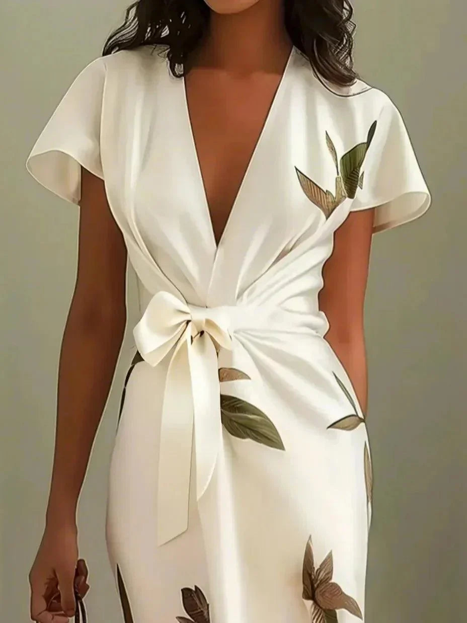 Elin™ - Elegantní zavinovací šaty s květinovým vzorem