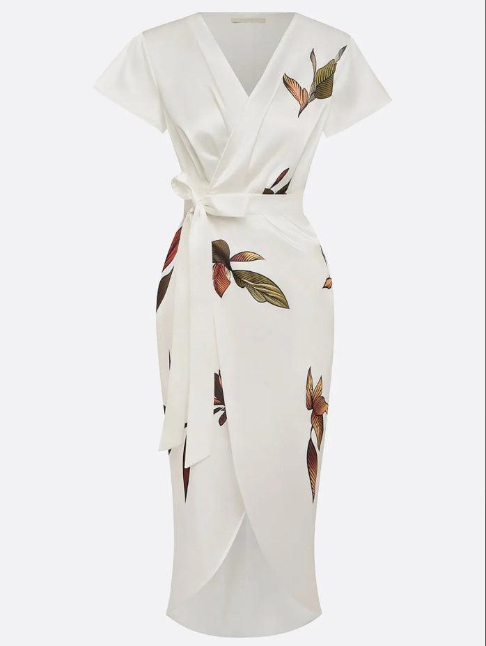 Elin™ - Elegantní zavinovací šaty s květinovým vzorem