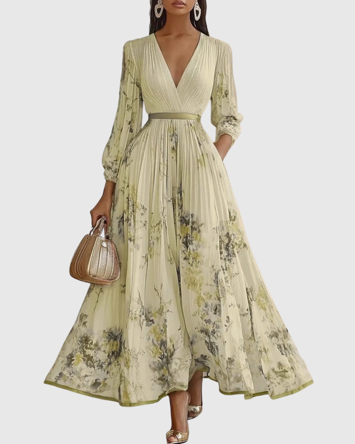 Siena™ - Elegantní Plisované Maxi Šaty