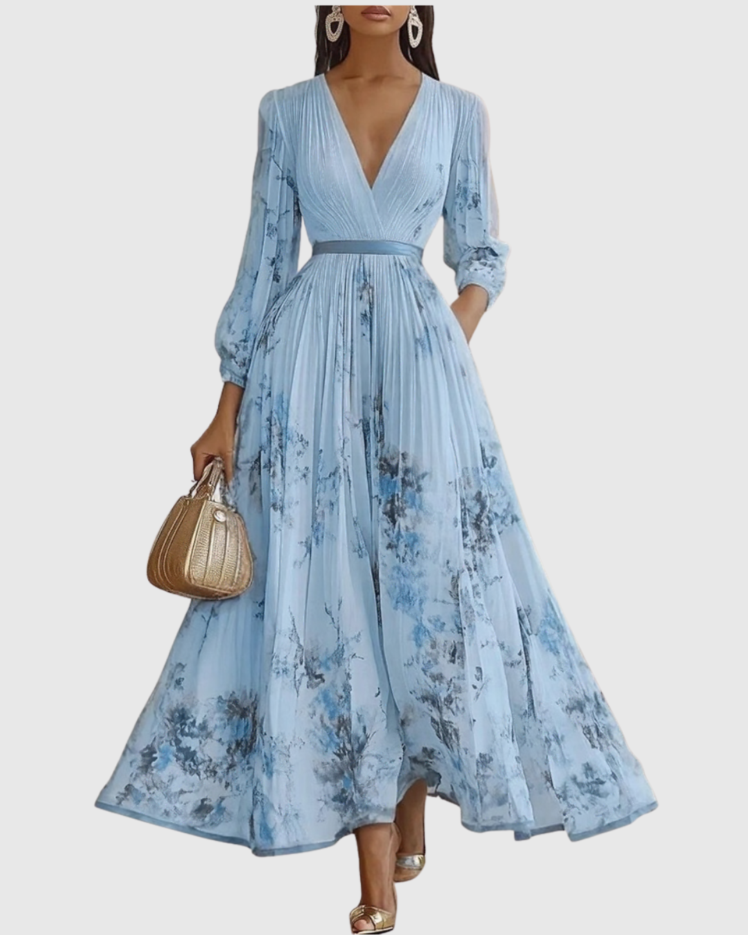Siena™ - Elegantní Plisované Maxi Šaty