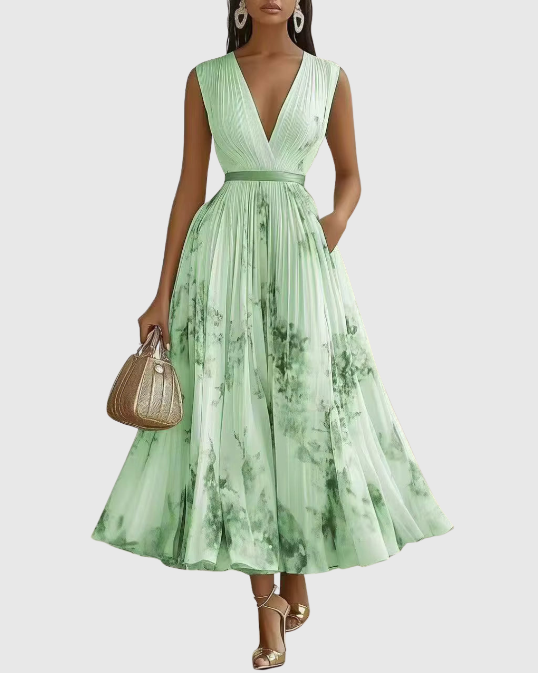 Siena™ - Elegantní Plisované Maxi Šaty