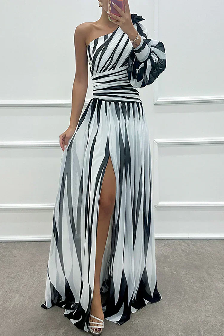 Fenna™ - Elegantní Dlouhé Šaty s Jedním Ramínkem