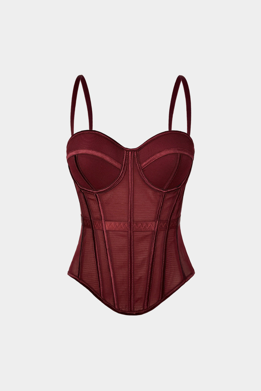 Nejlepší korzetový bustier z síťoviny pro Cami