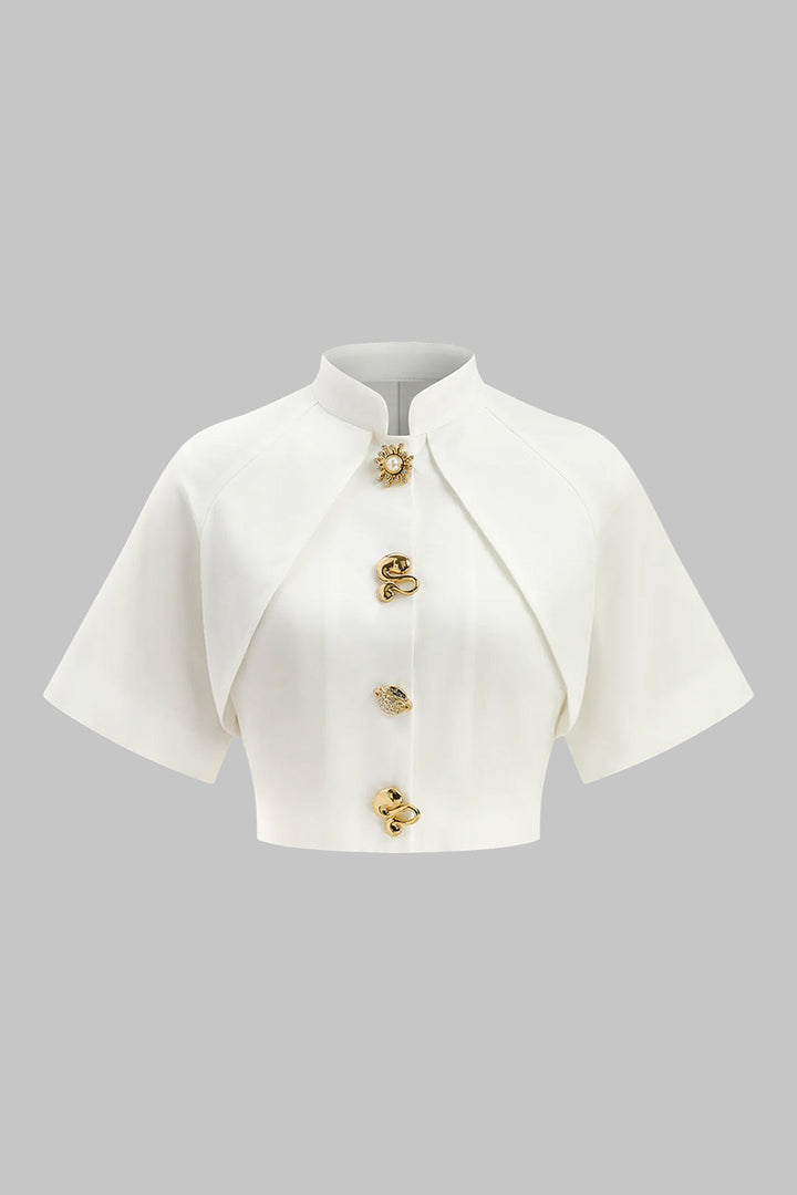 Metalický texturovaný slim blazer