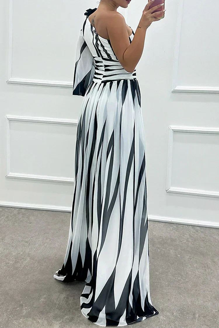 Fenna™ - Elegantní Dlouhé Šaty s Jedním Ramínkem