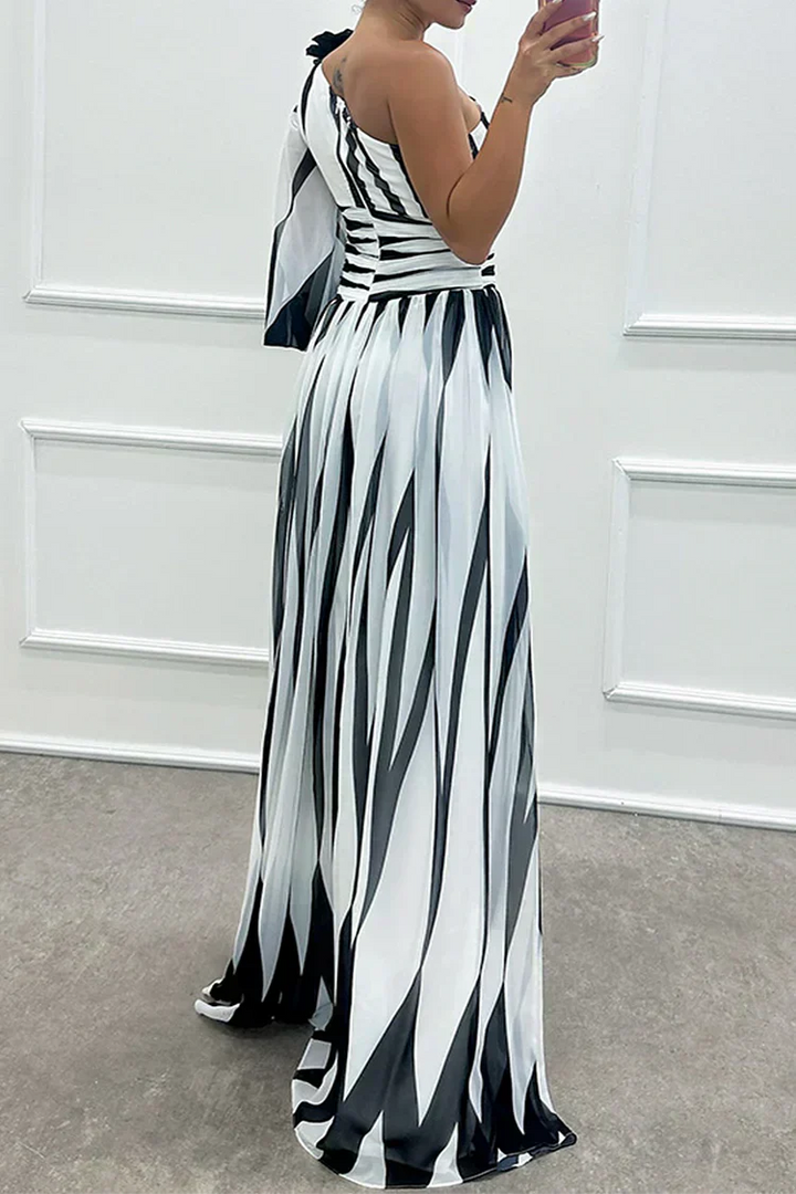 Fenna™ - Elegantní Dlouhé Šaty s Jedním Ramínkem