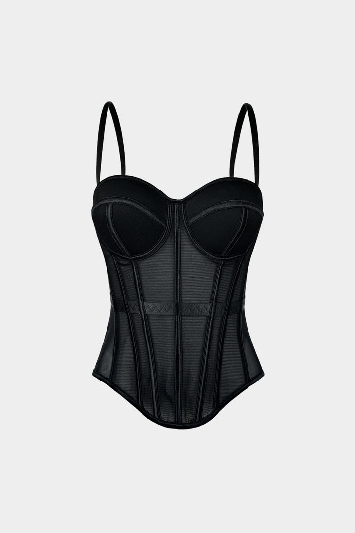 Nejlepší korzetový bustier z síťoviny pro Cami