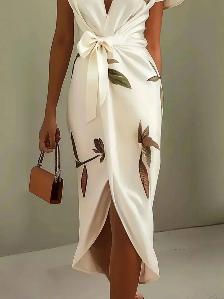 Elin™ - Elegantní zavinovací šaty s květinovým vzorem