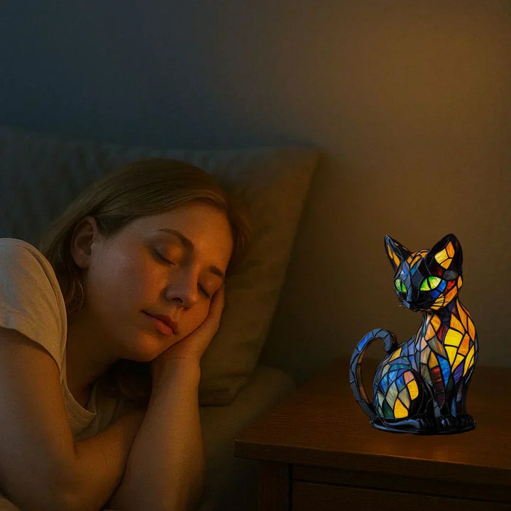 Luna – Ručně vyrobená lampa ve tvaru kočky