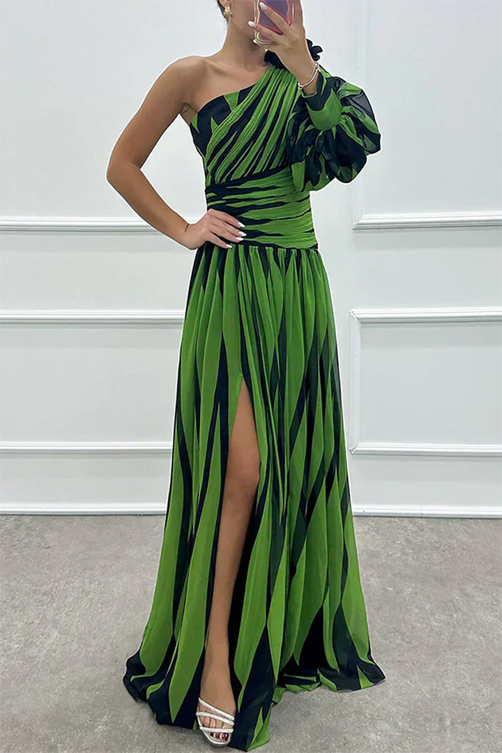 Fenna™ - Elegantní Dlouhé Šaty s Jedním Ramínkem