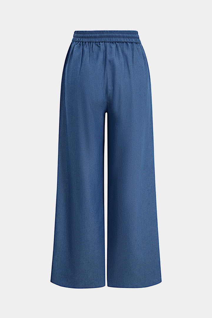Pantalony z patchworkem s pruhovaným designem