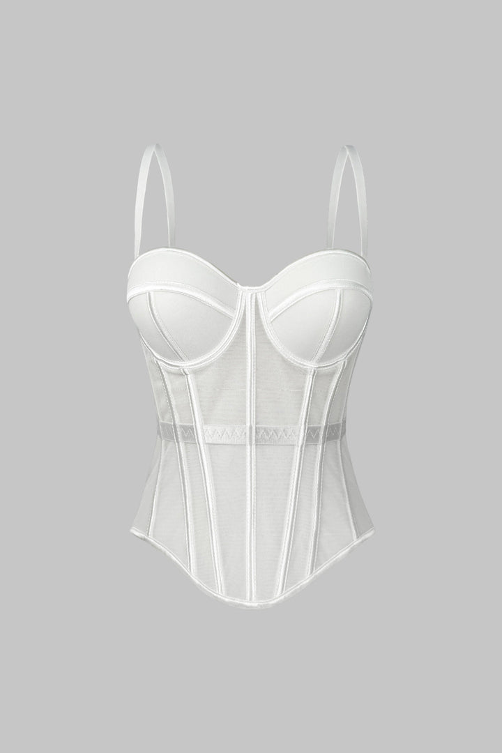 Nejlepší korzetový bustier z síťoviny pro Cami