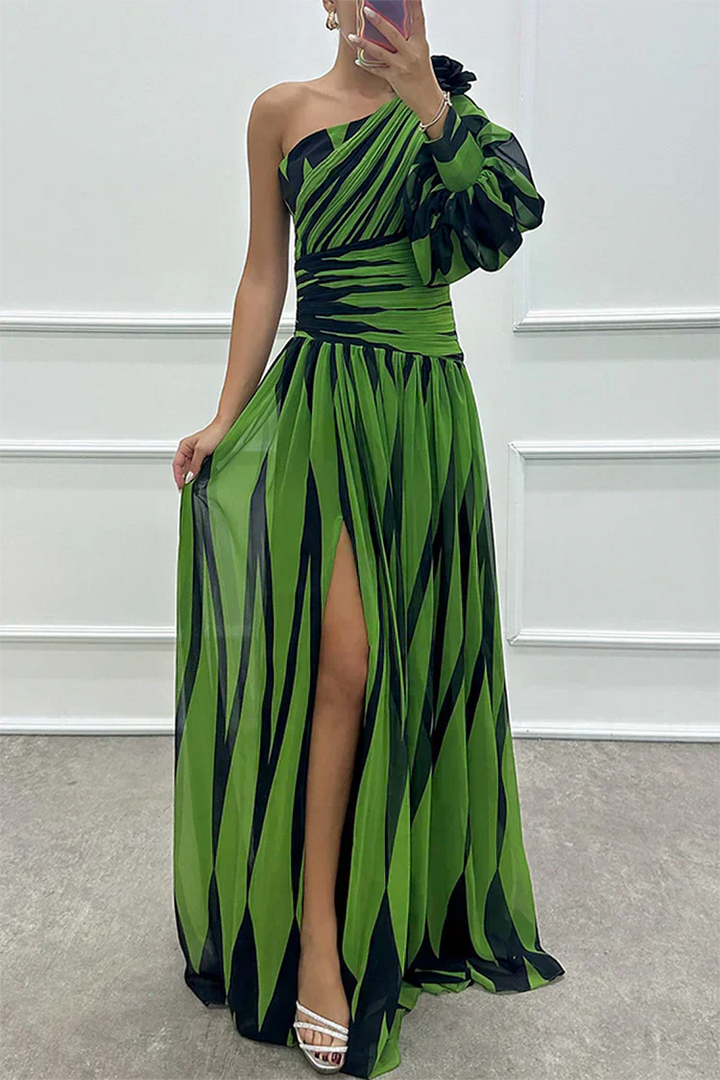 Fenna™ - Elegantní Dlouhé Šaty s Jedním Ramínkem