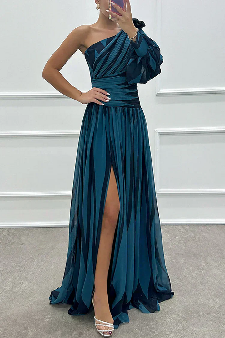 Fenna™ - Elegantní Dlouhé Šaty s Jedním Ramínkem