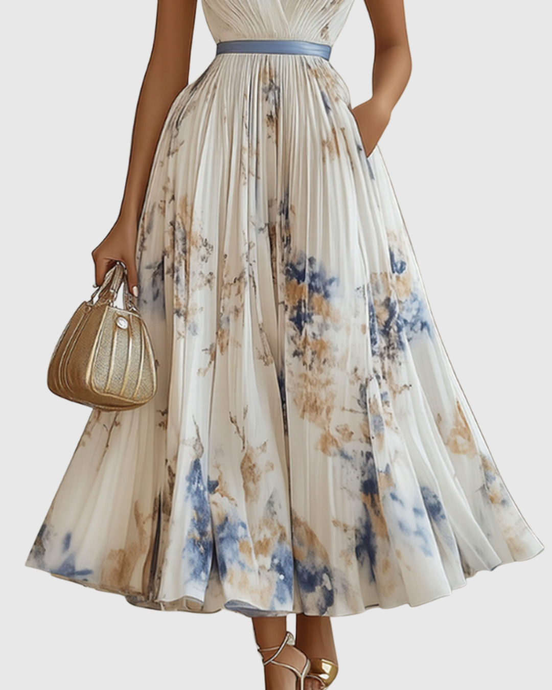 Siena™ - Elegantní Plisované Maxi Šaty