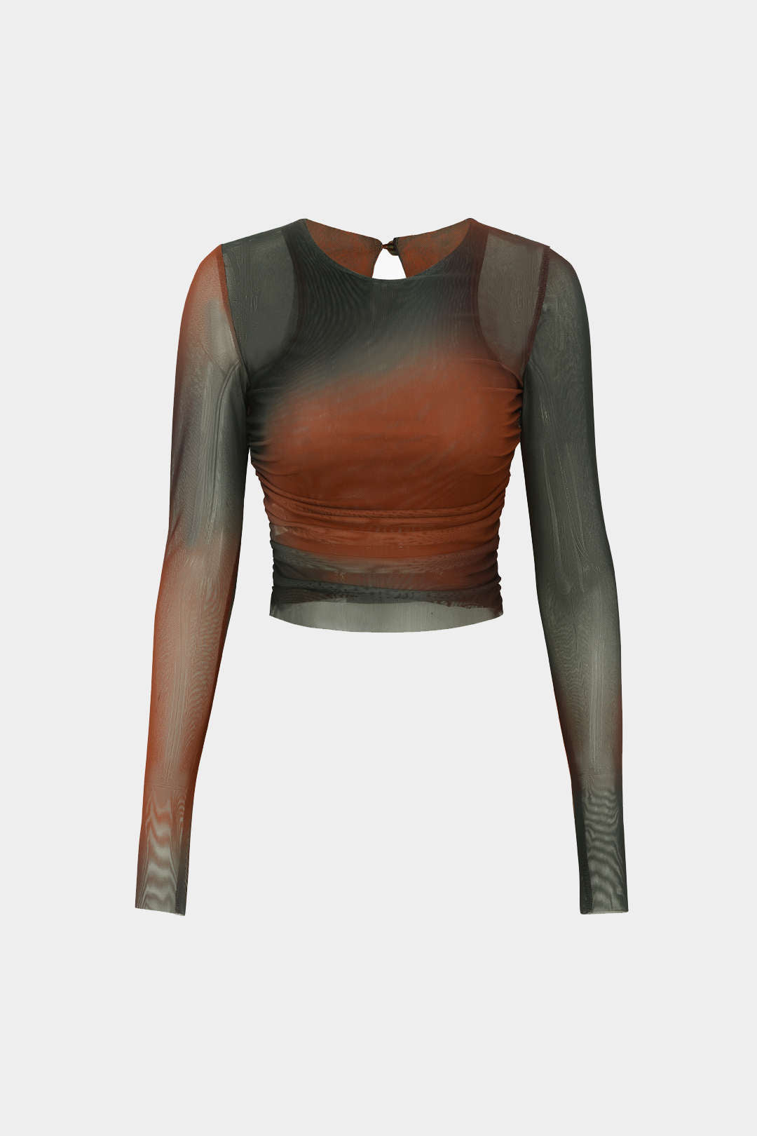 Průhledná dlouhá rukávová tričko s designem Tie Dye