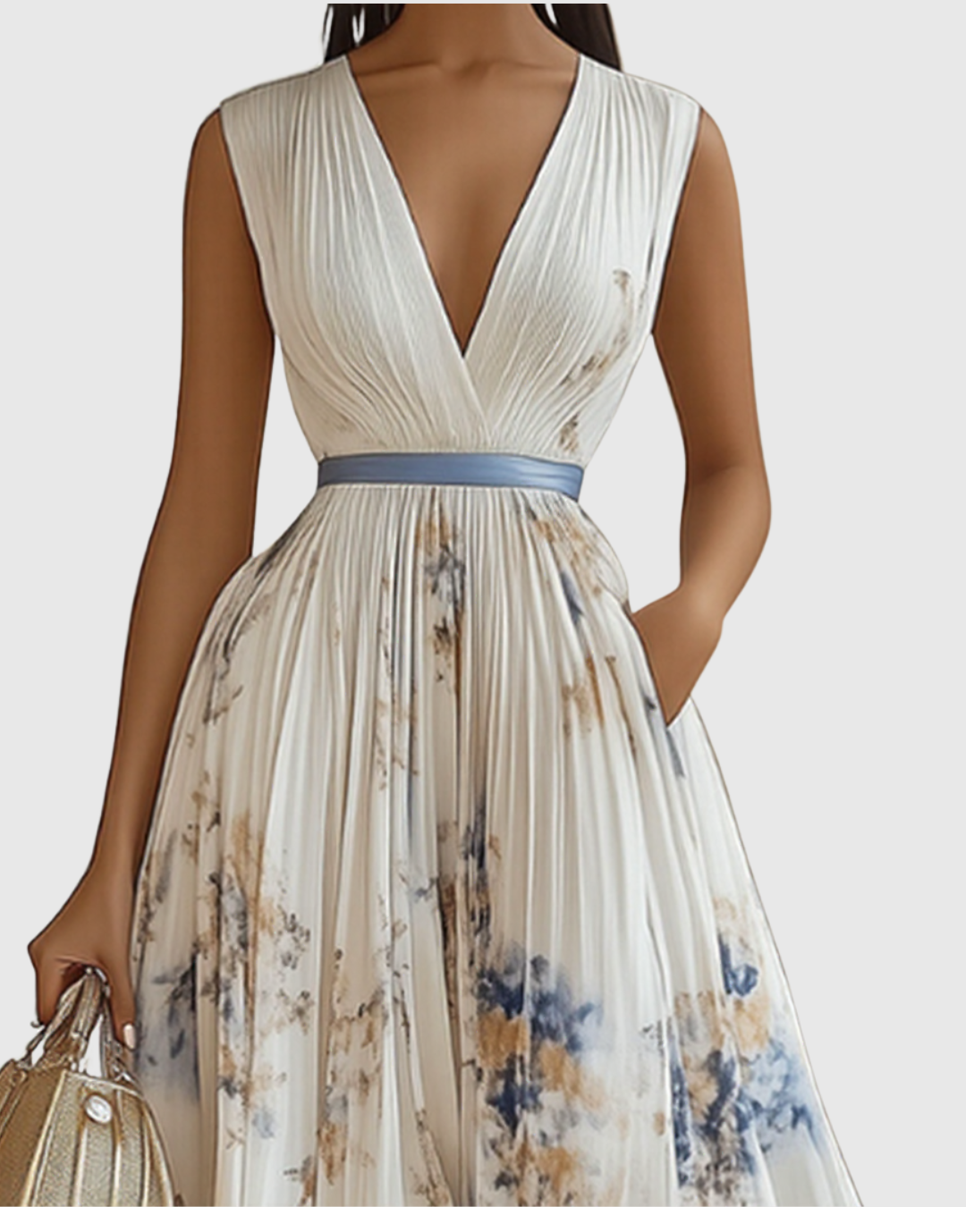 Siena™ - Elegantní Plisované Maxi Šaty