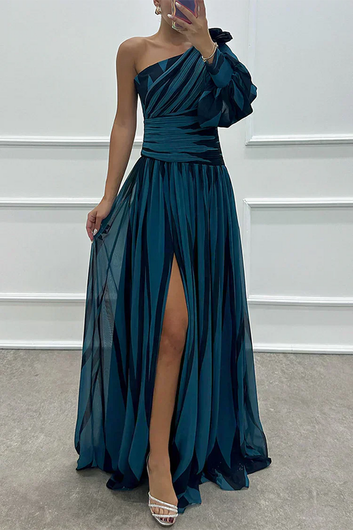 Fenna™ - Elegantní Dlouhé Šaty s Jedním Ramínkem