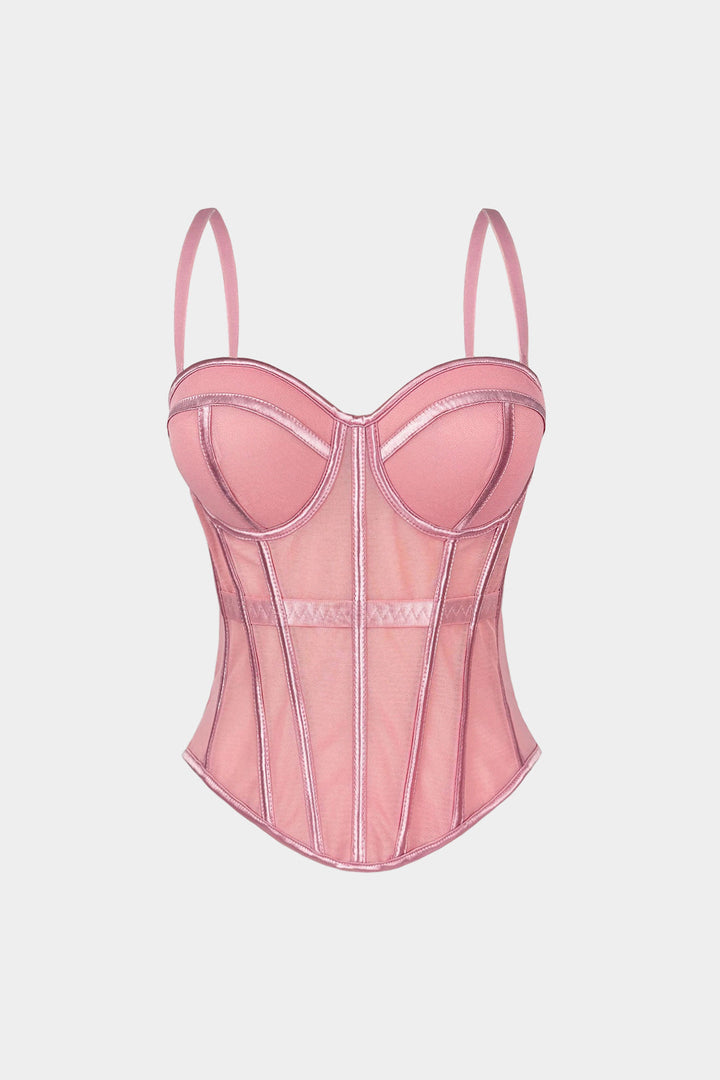 Nejlepší korzetový bustier z síťoviny pro Cami