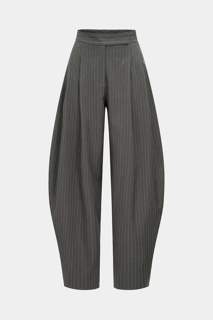 Zmačkané Pantalony s Pruhovaným Designem