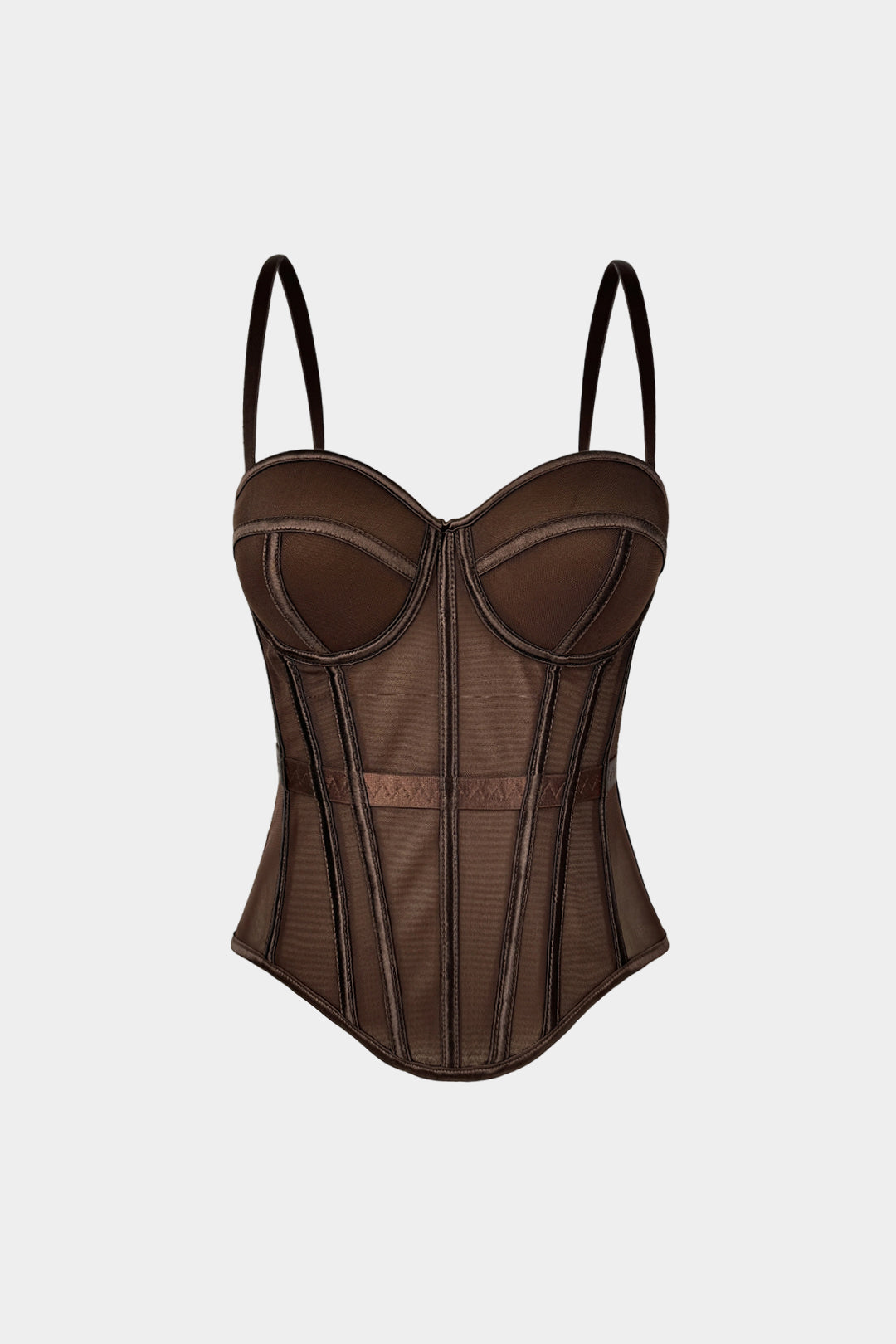 Nejlepší korzetový bustier z síťoviny pro Cami