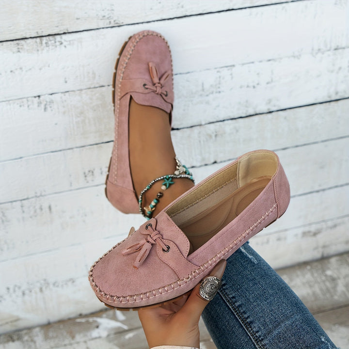 Nadine™ - Klasické loafers s detailem třásní