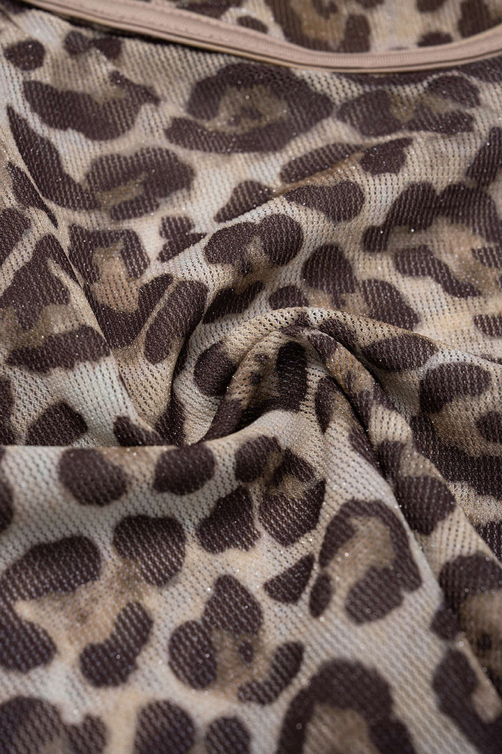 Nejlepší top bez zad s leopardím designem a výstřihem do V