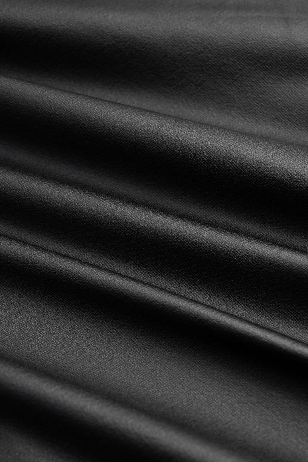 Padded Sukně z Umělé Kůže se Zippem a Rozděleným Designem