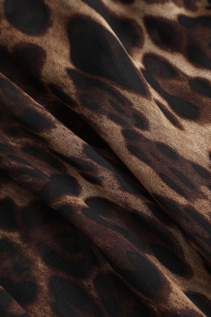 Maxi šaty s leopardím vzorem