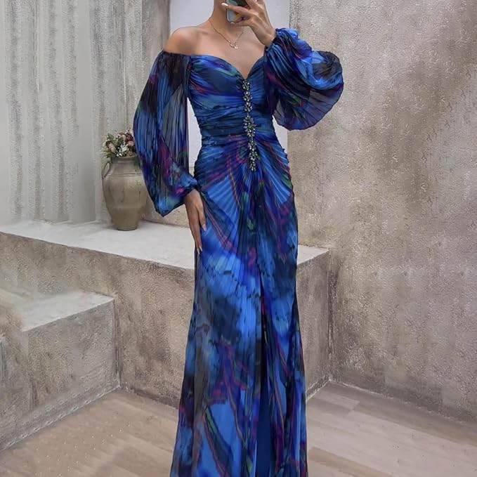 Maud™ - Dlouhé elegantní plisované večerní šaty